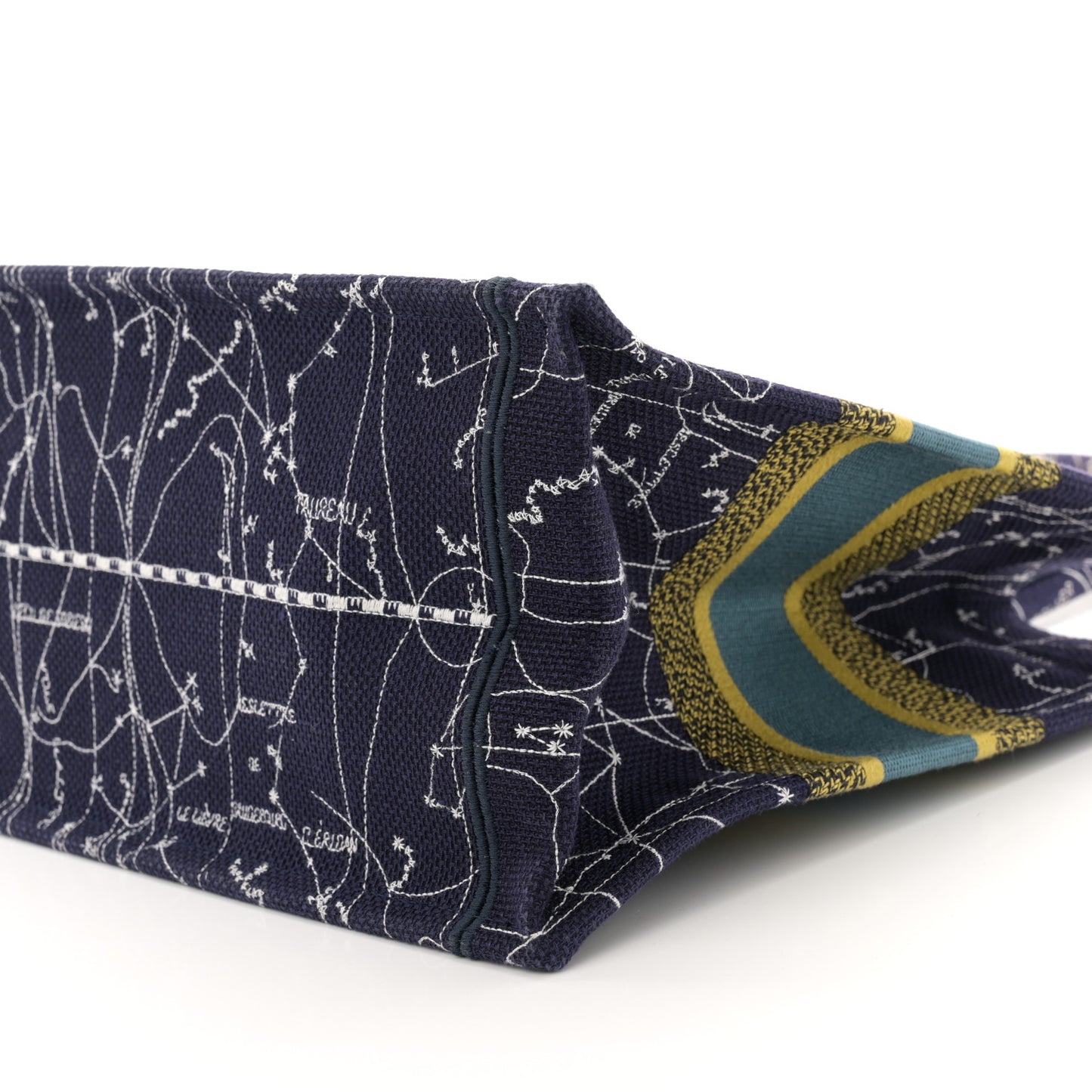 Canvas Embroidered Medium Zodiac Book Tote Blue Multicolor