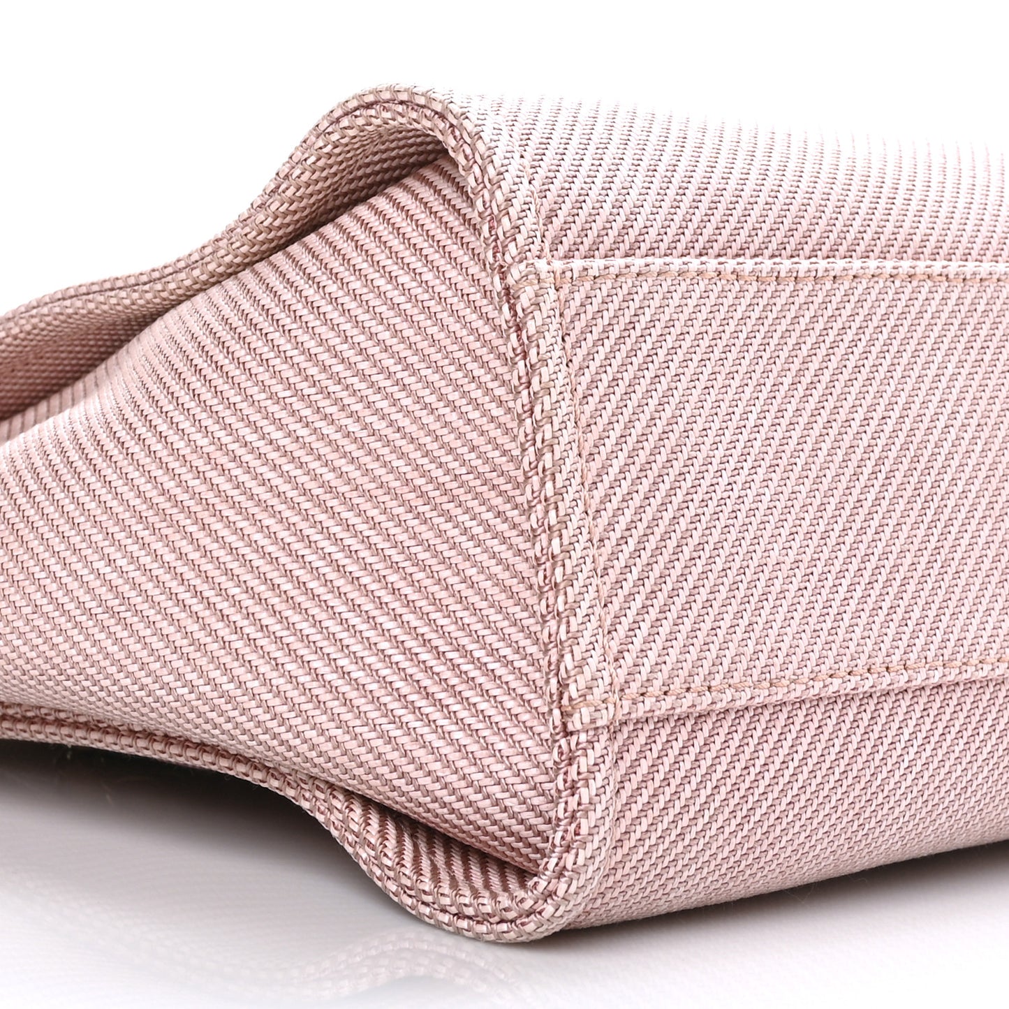 Mixed Fibers Calfskin Small Deauville Tote Rose Pink