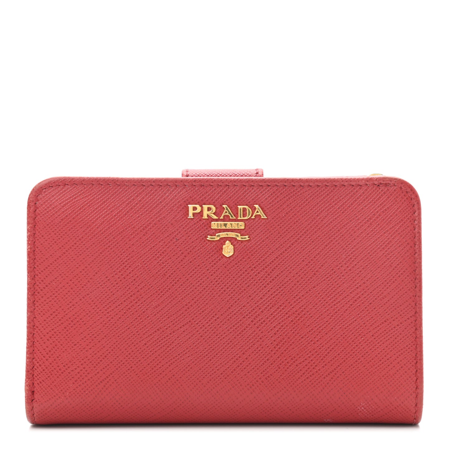 Saffiano Metal Compact Wallet Rubino