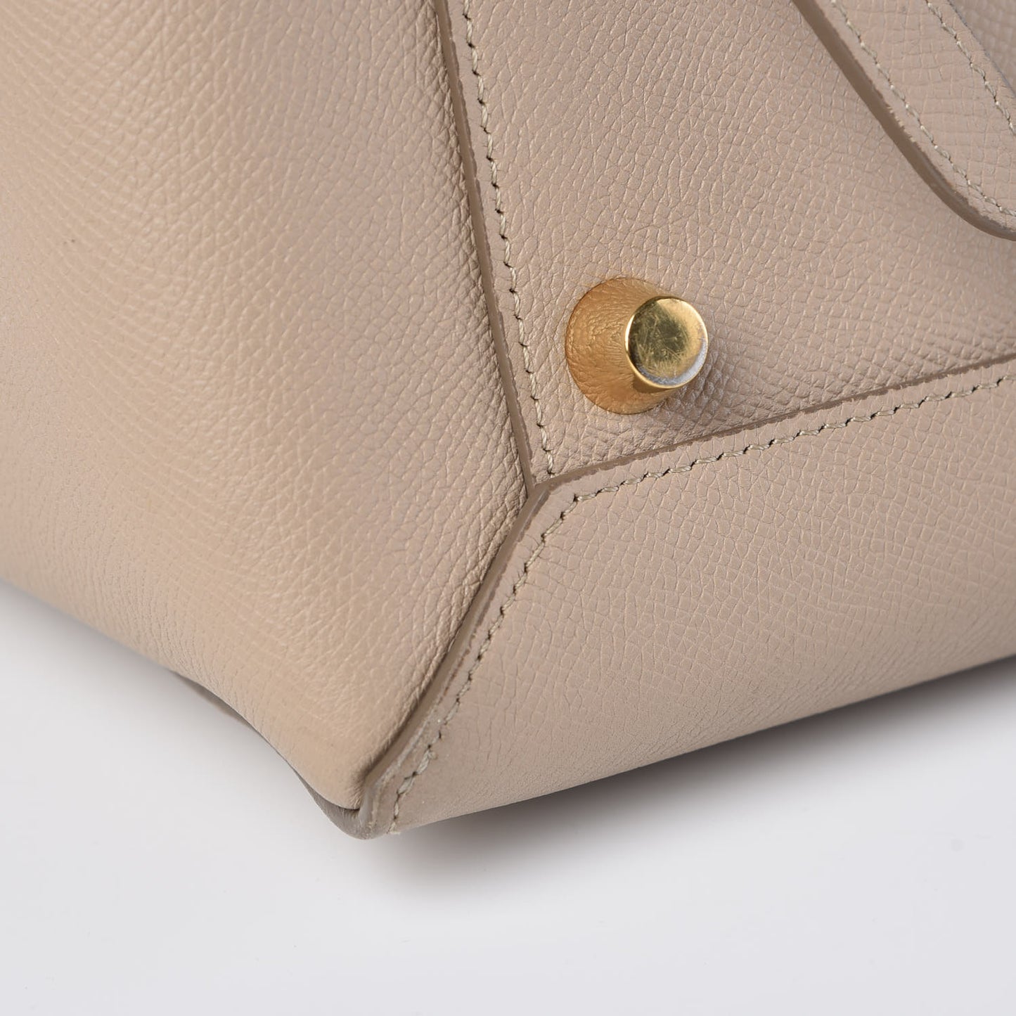 Grained Calfskin Mini Belt Bag Light Taupe