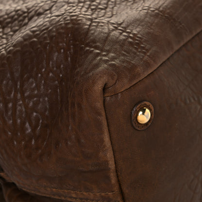 Saint Laurent Pebbled Lambskin Medium Easy Sac Brown 4 of 15