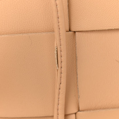 Bottega Veneta Lambskin Maxi Intrecciato Cassette Messenger Almond 13 of 16