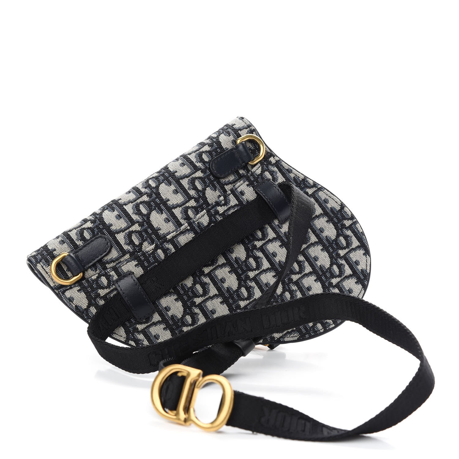 Christian Dior Oblique Saddle Belt Bag Blue 2 of 7