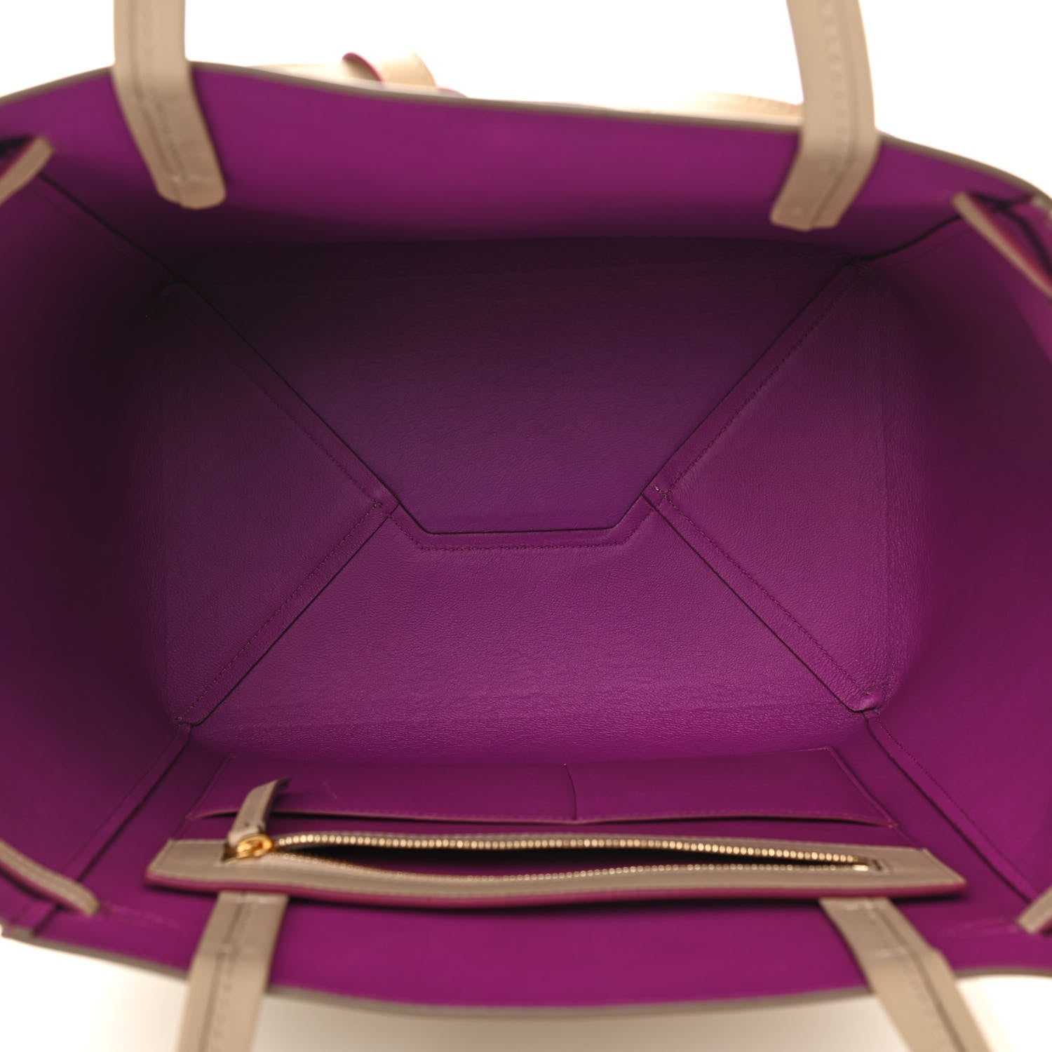 Celine Smooth Calfskin Small Belt Cabas Phantom Beige 5 of 10