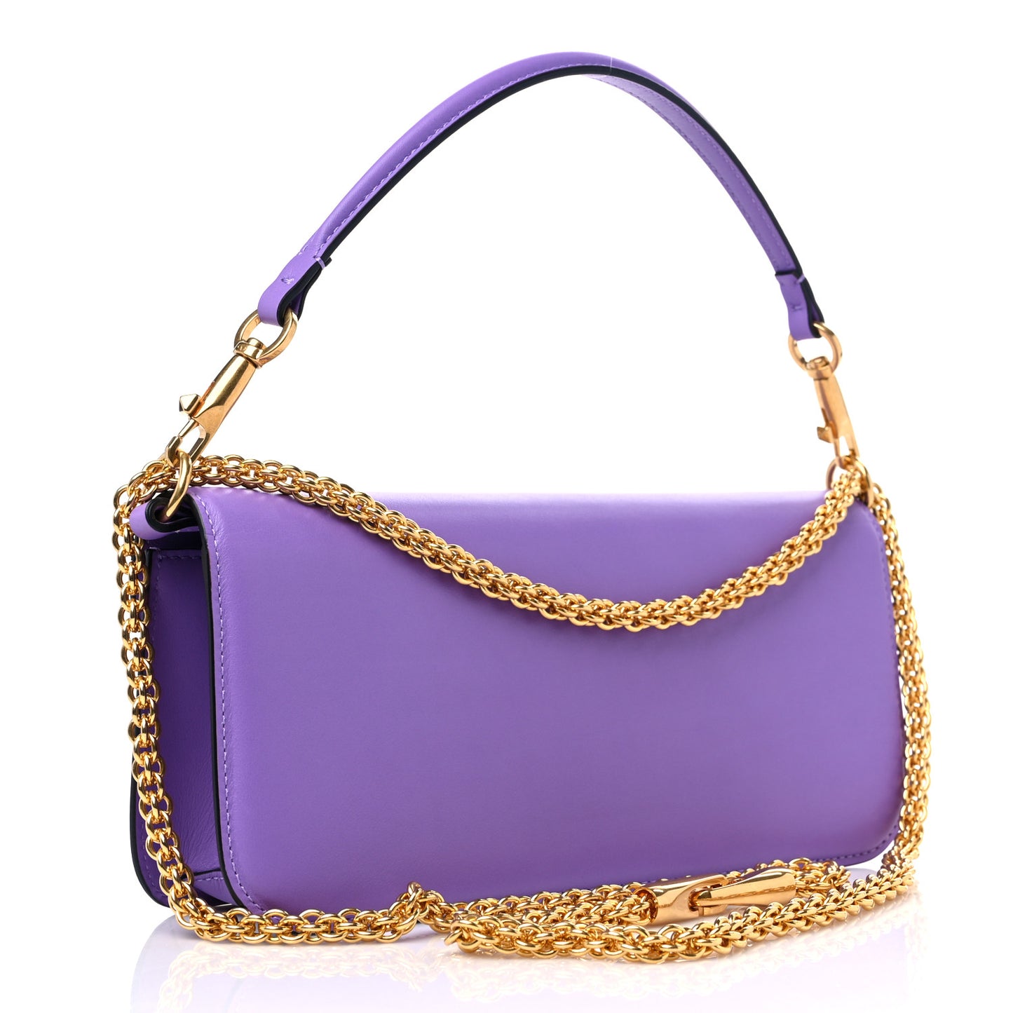 Calfskin Vlogo Loco Shoulder Bag Glicine