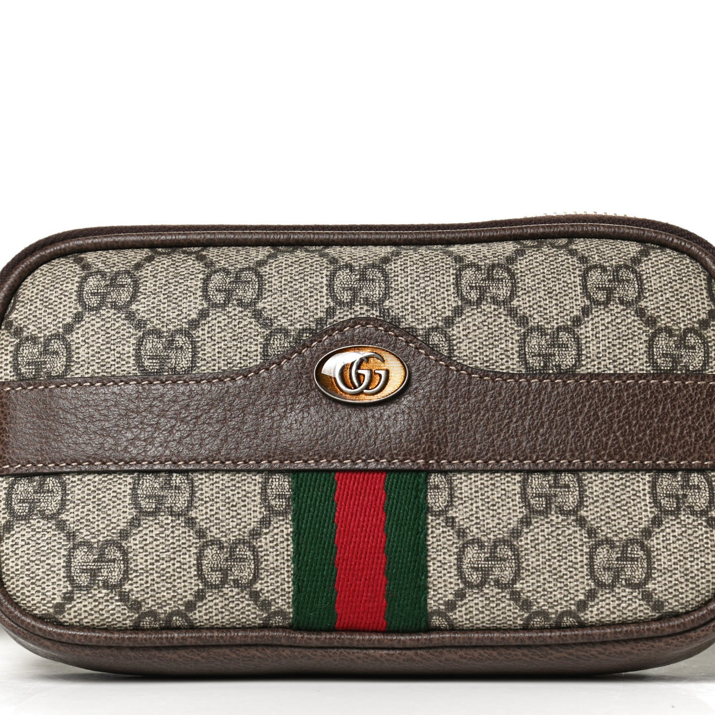 GG Supreme Monogram Ophidia Belted iPhone Case 85 34 Dark Brown
