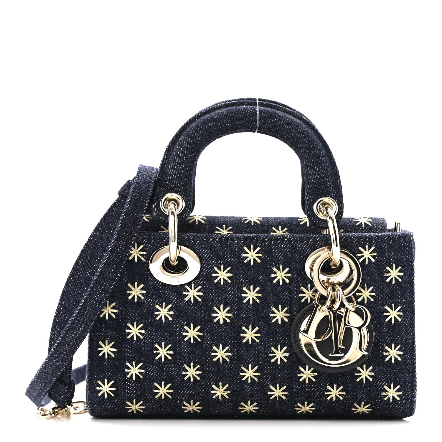 Christian Dior Denim Embroidered Star Lady D-Joy Blue 1 of 11