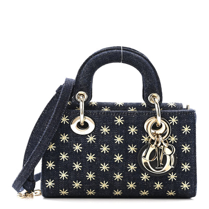 Christian Dior Denim Embroidered Star Lady D-Joy Blue 1 of 11