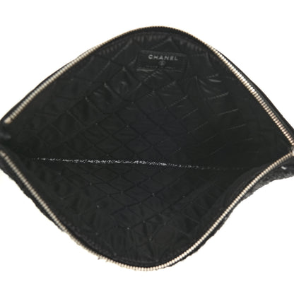 Chanel Tweed Lambskin Quilted Small Case Black 5 of 7