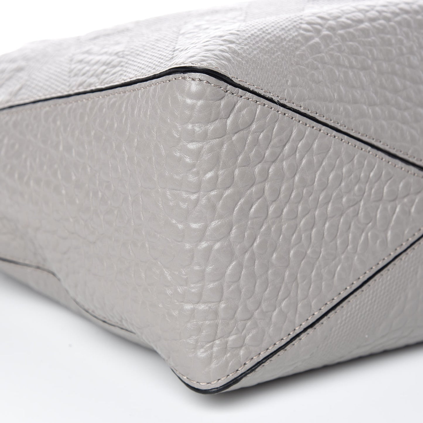 Heritage Grain Check Embossed Medium Dewsbury Tote Pale Grey