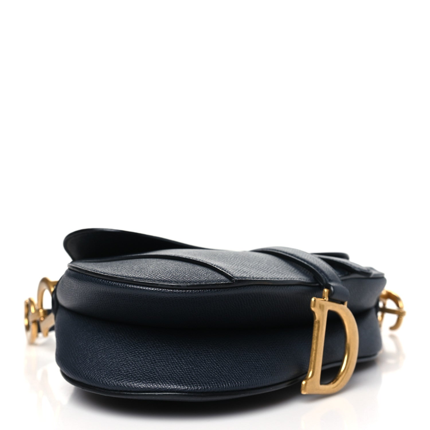 Christian Dior Grained Calfskin Saddle Bag Black 4 of 13