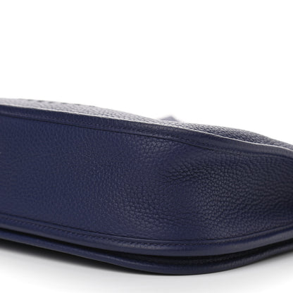 Hermes Taurillon Clemence Evelyne III PM Bleu Encre 9 of 10