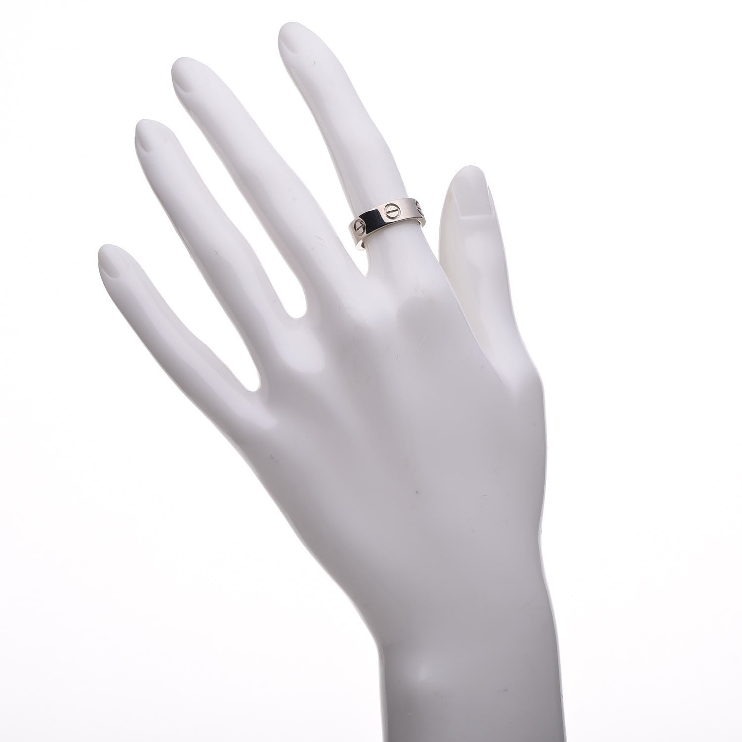 Cartier 18K White Gold 5.5mm LOVE Ring 49 4.75 2 of 6