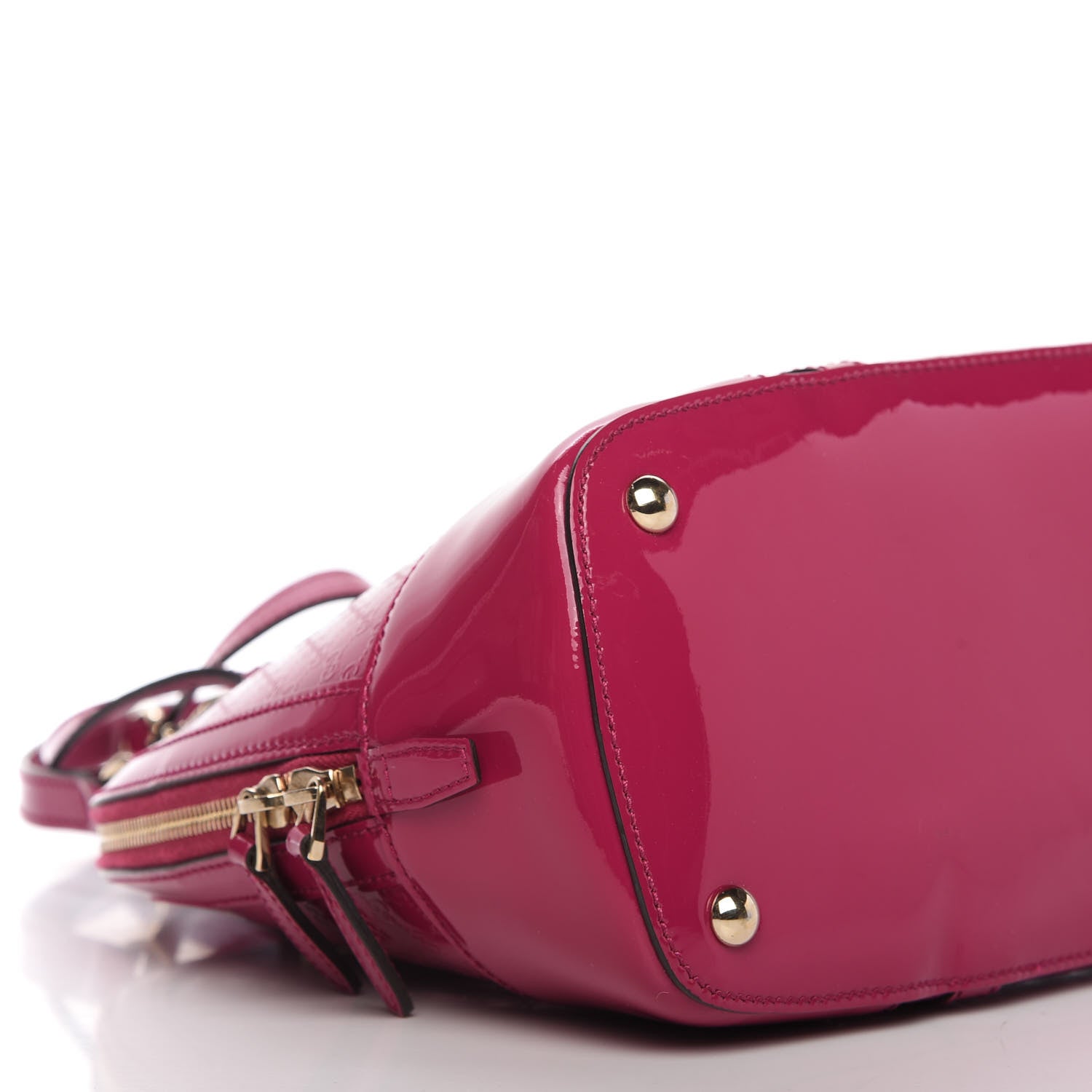 Gucci Patent Microguccissima Small Nice Top Handle Dome Bag Bright Bouganville 6 of 10