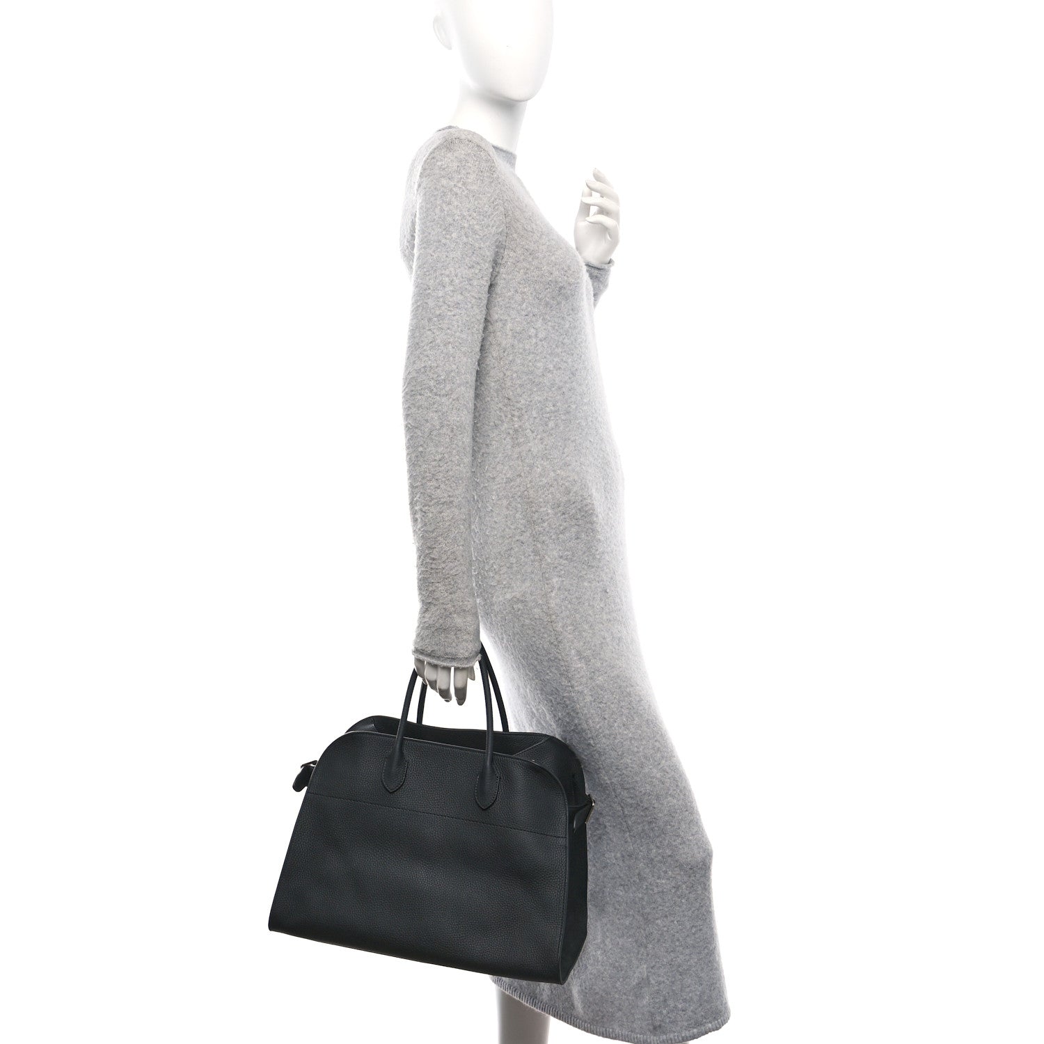 The Row Matte Grained Calfskin Soft Margaux 15 Black 2 of 9