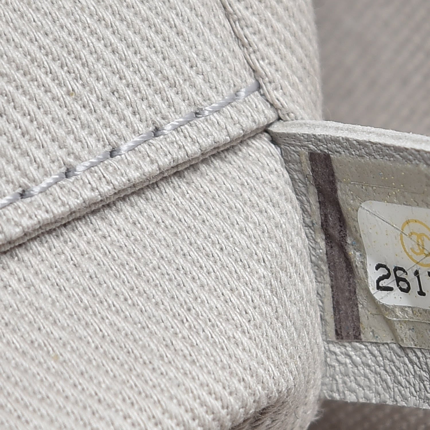 Chanel Striped Canvas Small Deauville Tote Dark Grey 7 of 10
