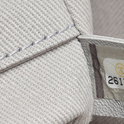 Chanel Striped Canvas Small Deauville Tote Dark Grey 7 of 10