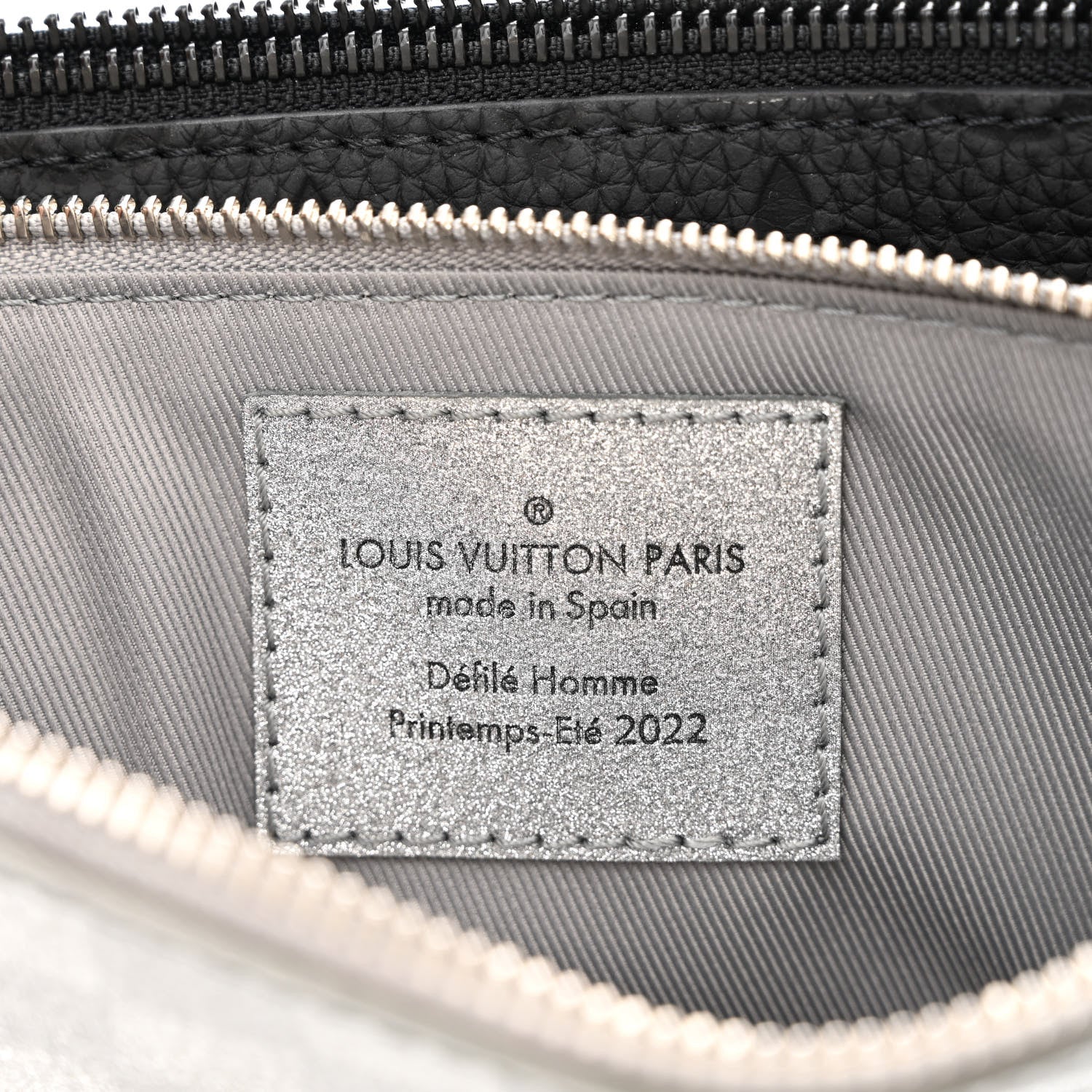 Louis Vuitton Damier Glitter Taurillon Monogram In The Loop Trio Pouch Black Silver 8 of 11