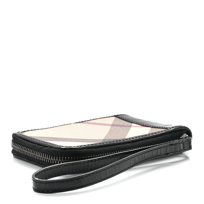 Burberry Haymarket Check Wristlet Pouch Black 9 of 12