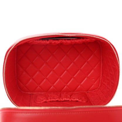 Chanel Caviar Quilted Large Vanity Pouch Red 5 of 9