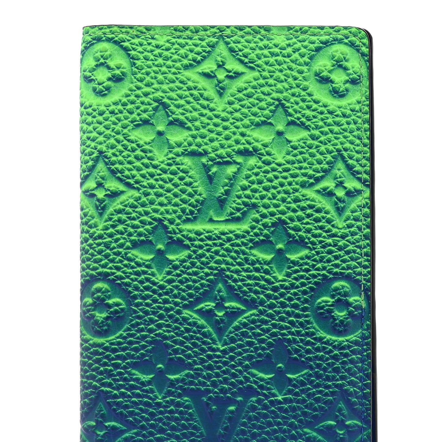 Taurillon Illusion Brazza Wallet Bleu Vert