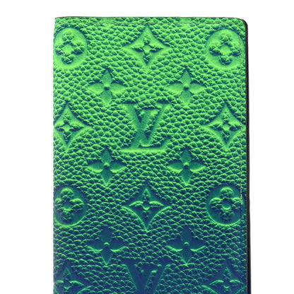 Louis Vuitton Taurillon Illusion Brazza Wallet Bleu Vert 8 of 10