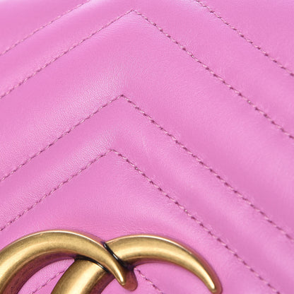 Gucci Calfskin Matelasse Medium GG Marmont Shoulder Bag Candy Mousse 10 of 12