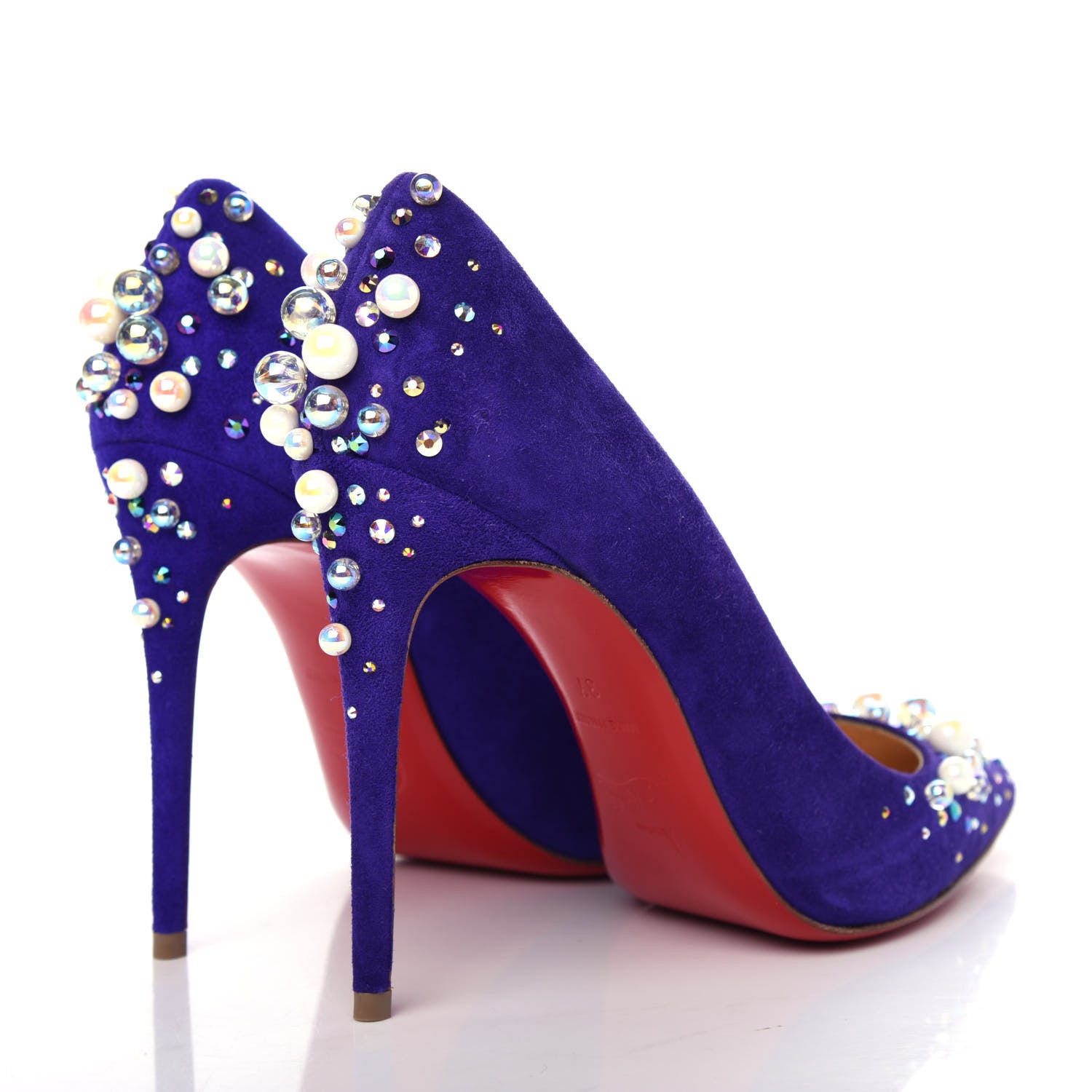 Christian Louboutin Suede Candidate 100 Pumps 37 Purple Pop 4 of 10