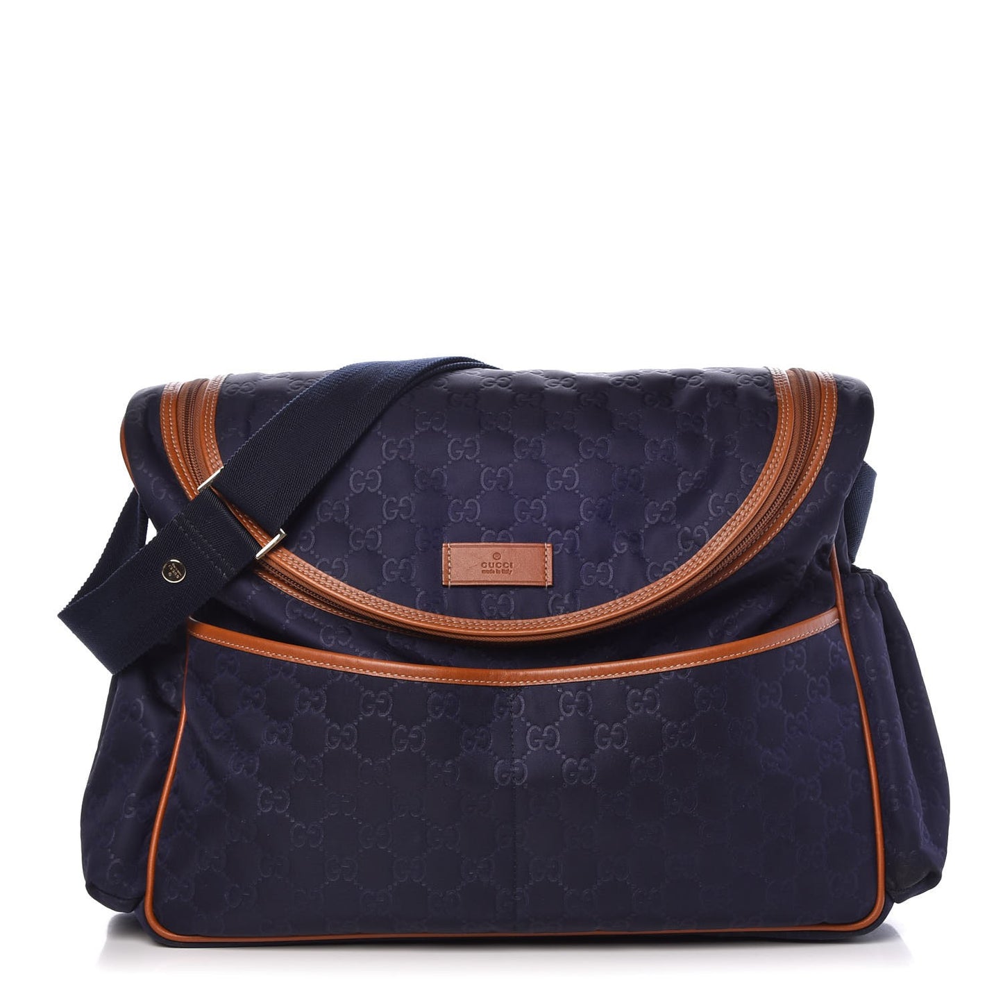 Nylon Monogram Diaper Bag Blue