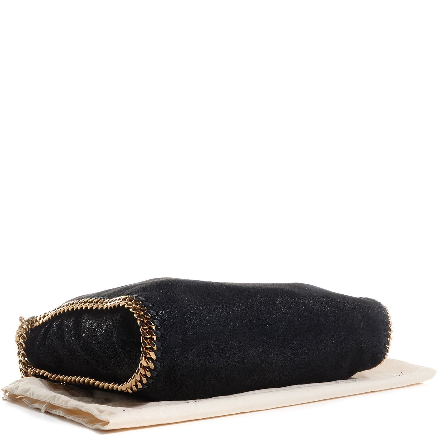 Shaggy Deer Small Falabella Fold Over Tote Black