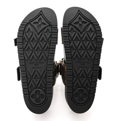 Louis Vuitton Monogram Bom Dia Mule Sandals 37 Black 5 of 10