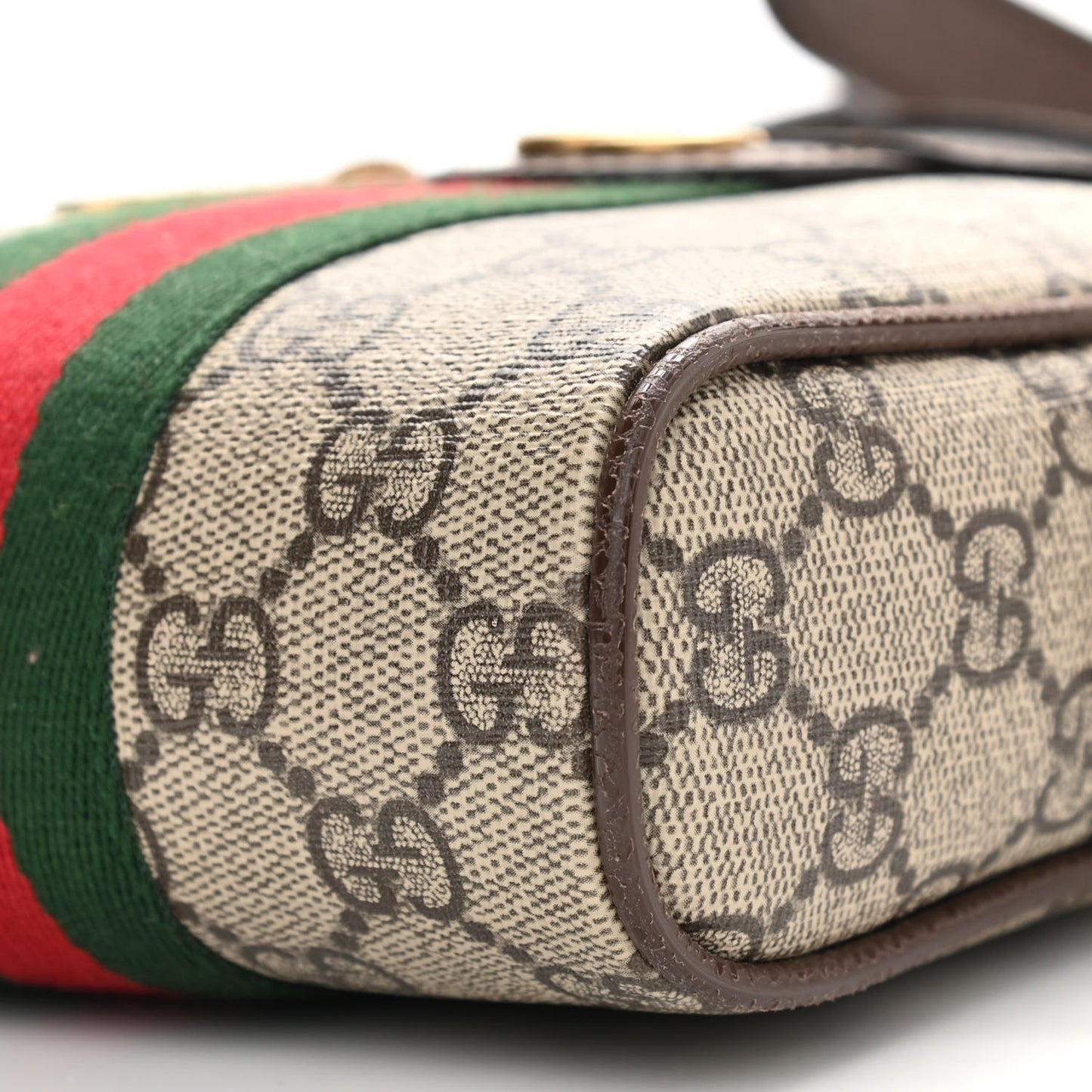 GG Supreme Monogram Web Mini Ophidia Messenger Brown
