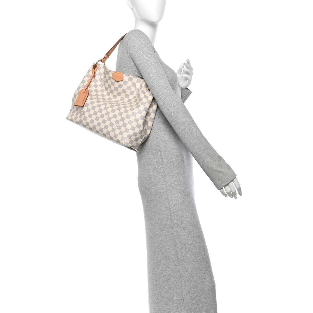 Louis Vuitton Damier Azur Graceful PM Rose Ballerine 2 of 9