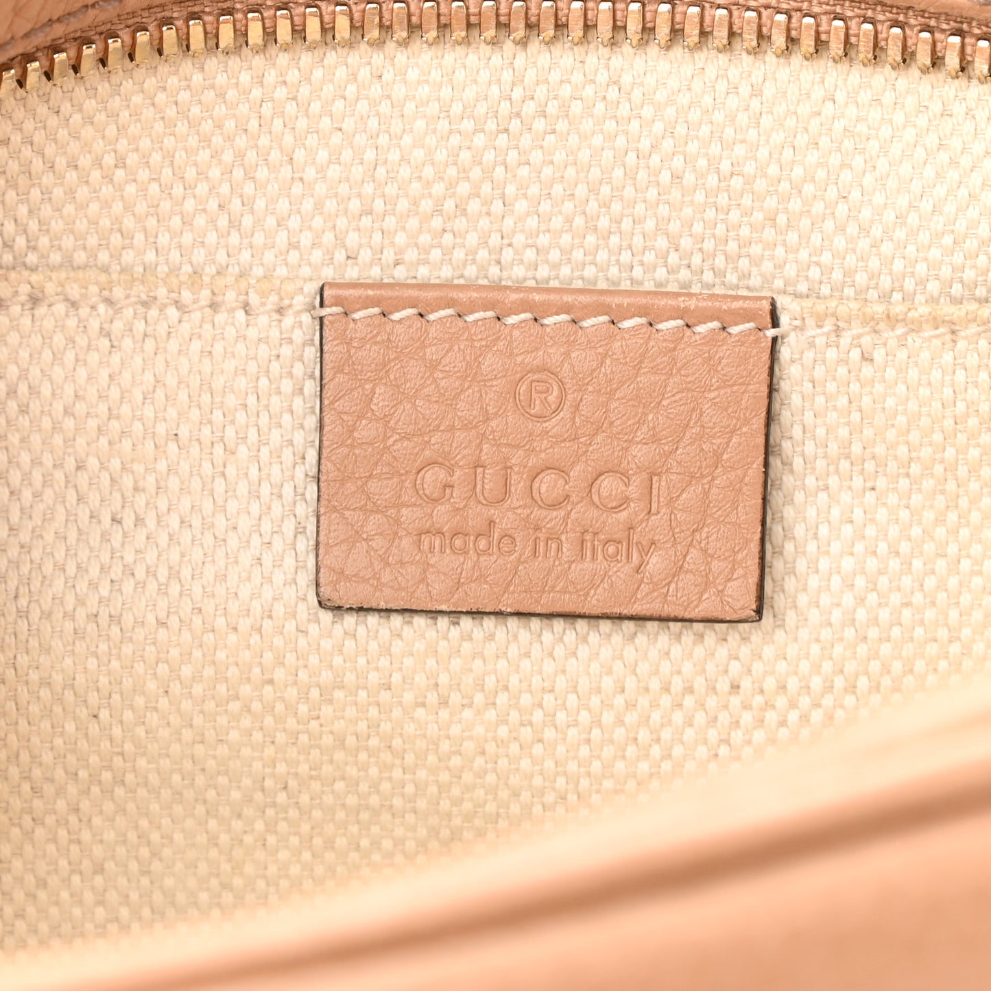 Pebbled Calfskin Small Soho Disco Bag Camelia