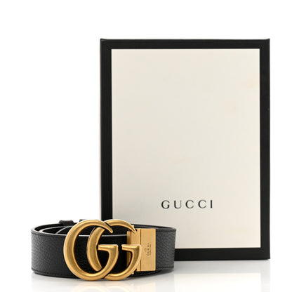 Gucci Calfskin Double G Reversible 37mm Belt 85 34 Black Cocoa 7 of 7