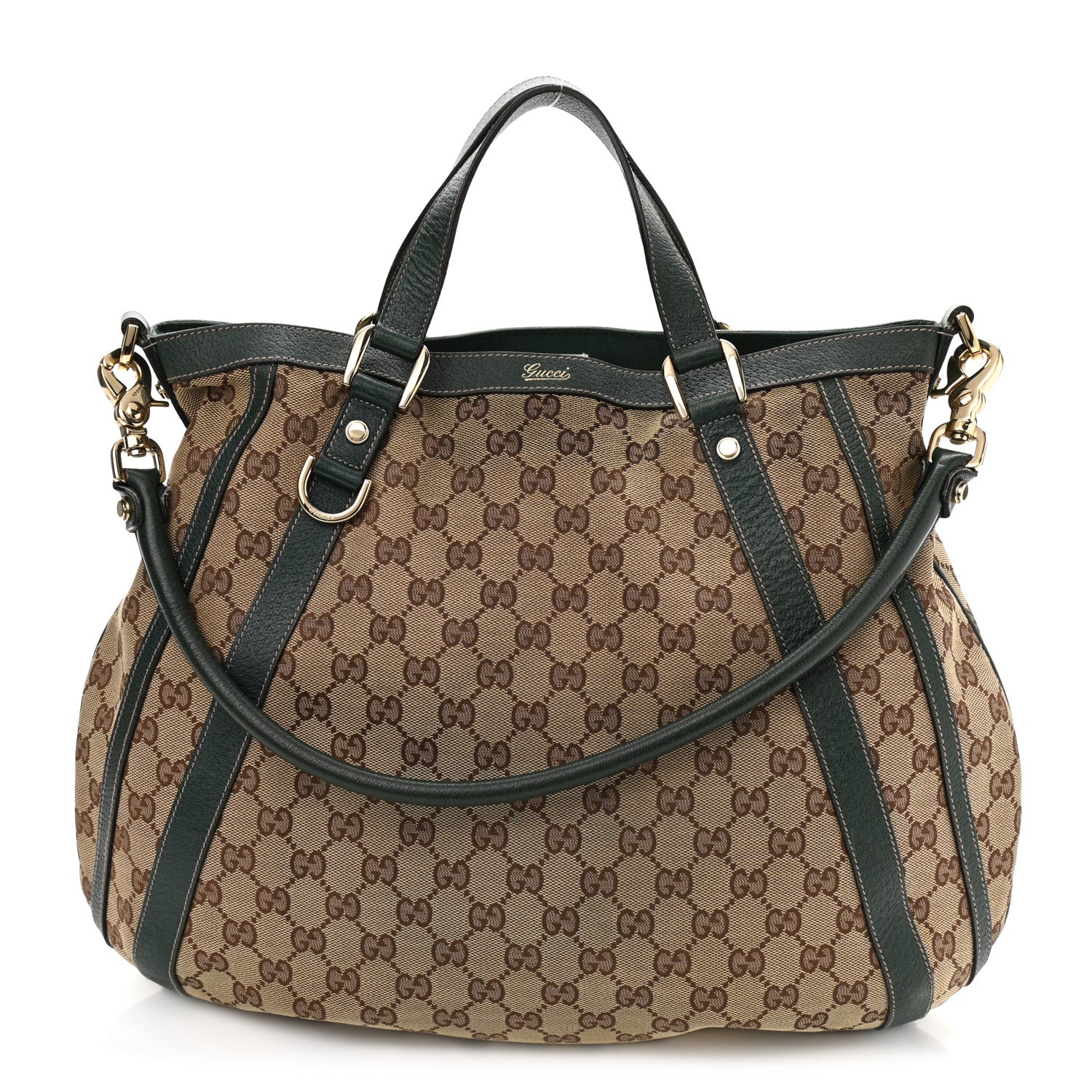 Gucci Monogram Medium Abbey Convertible Tote Green 1 of 11