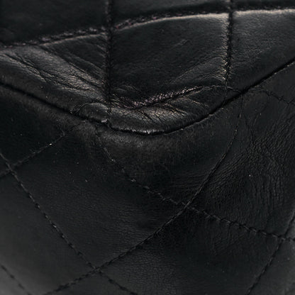 Chanel Lambskin Quilted Medium Double Flap Black 12 of 21