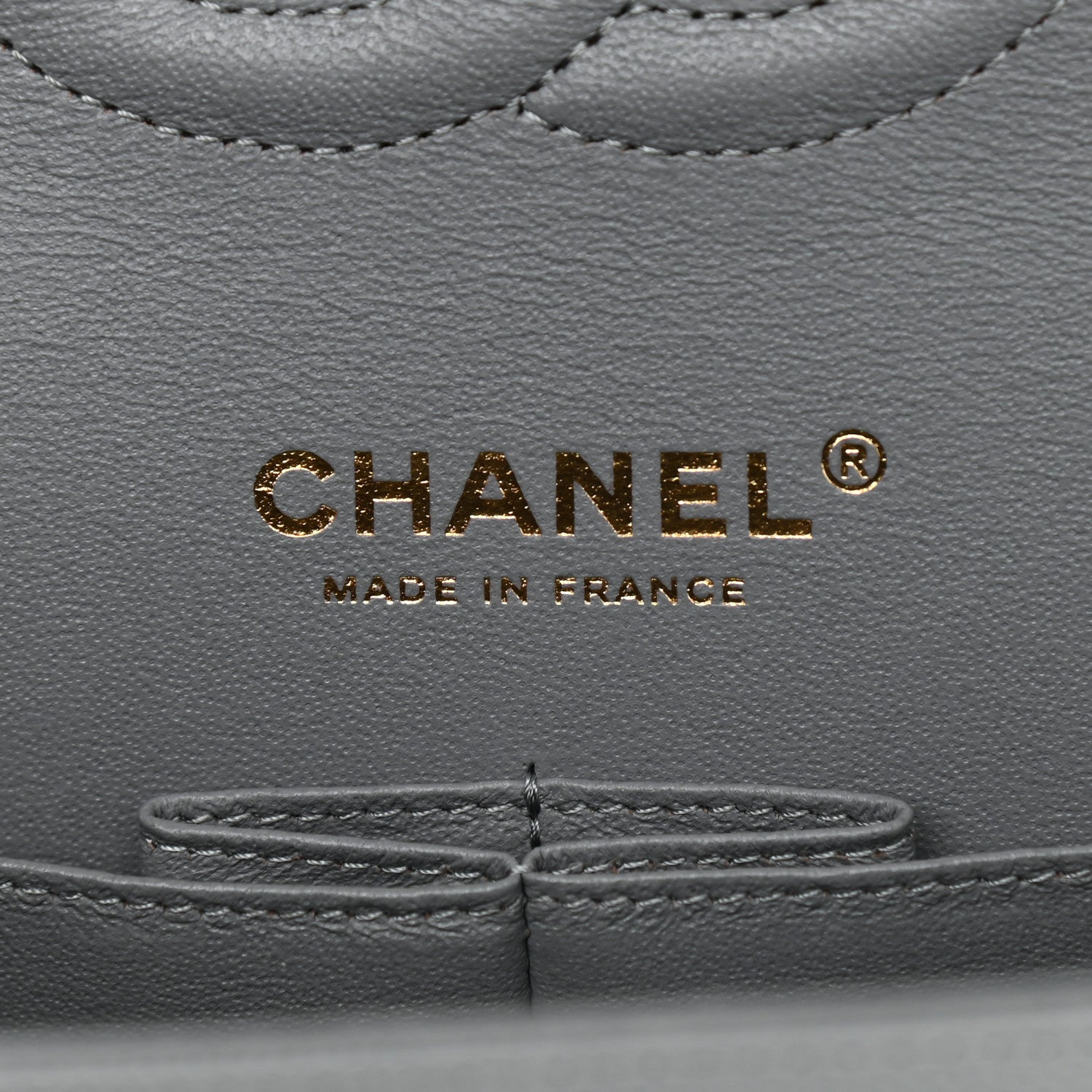 Chanel Caviar Quilted Medium Double Flap Grey 6 of 9