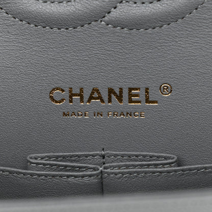 Chanel Caviar Quilted Medium Double Flap Grey 6 of 9