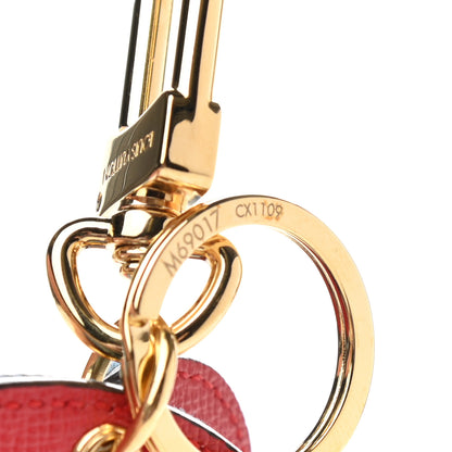 Louis Vuitton Denim Damier Monogram Patchwork Bag Charm Key Holder 4 of 5