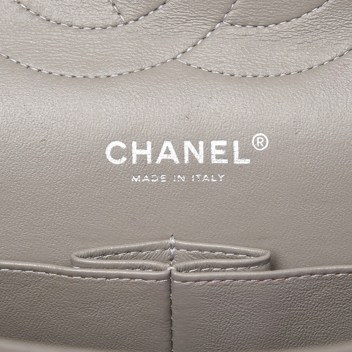 Chanel Iridescent Caviar Quilted Jumbo Double Flap Light Grey 6 of 11