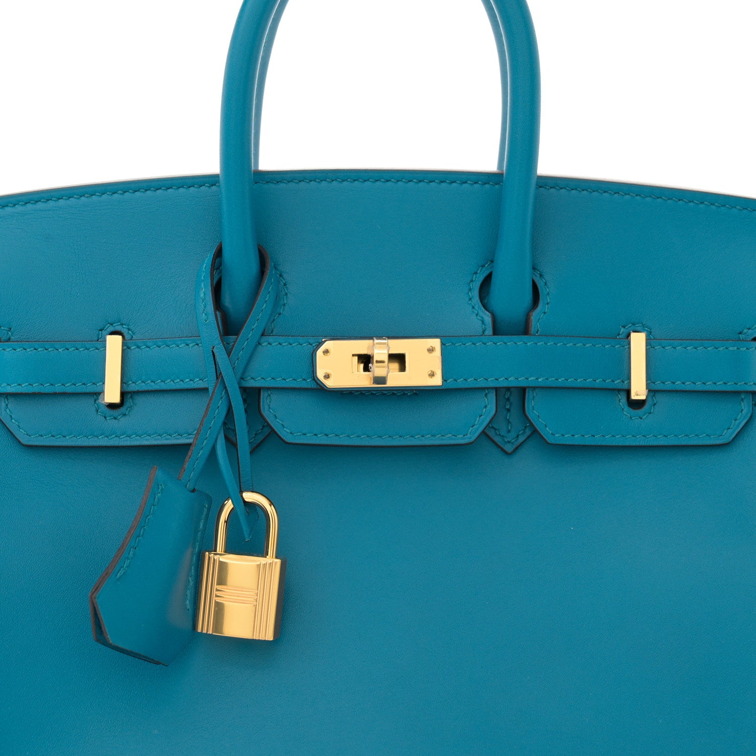 Hermes Tadelakt Birkin 25 Bleu Izmir 8 of 12