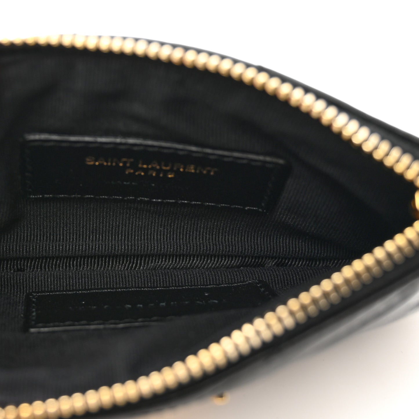 Calfskin Matelasse Monogram Key Pouch Black