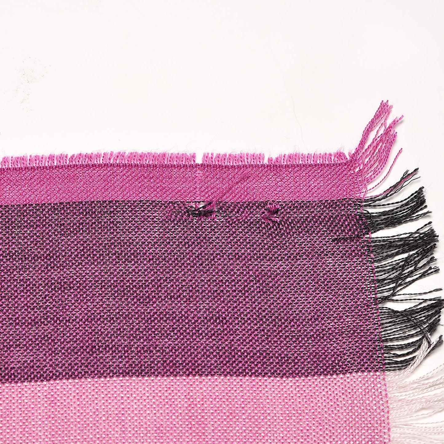 Silk Cashmere Giant Check Scarf Bright Rose