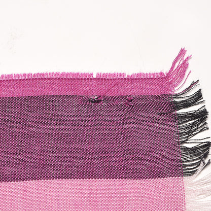 Burberry Silk Cashmere Giant Check Scarf Bright Rose 6 of 6