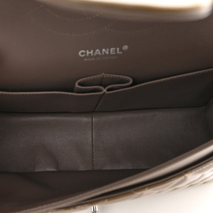 Chanel Patent Calfskin Quilted Jumbo Double Flap Grey 6 of 13