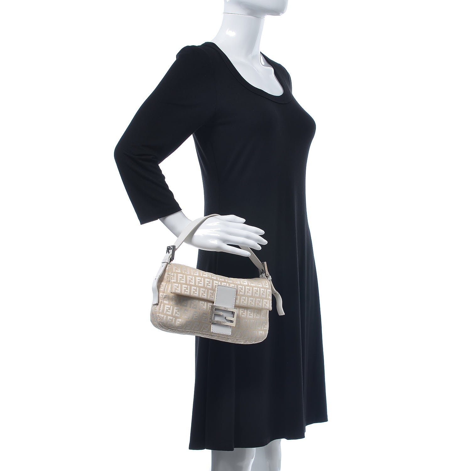 Fendi Zucchino Baguette Beige 2 of 13
