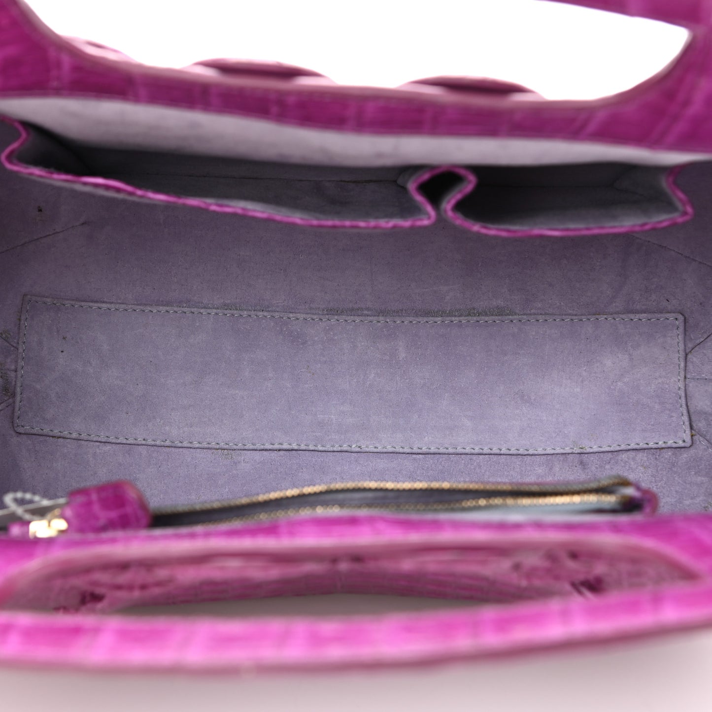Crocodile Satchel Fuchsia