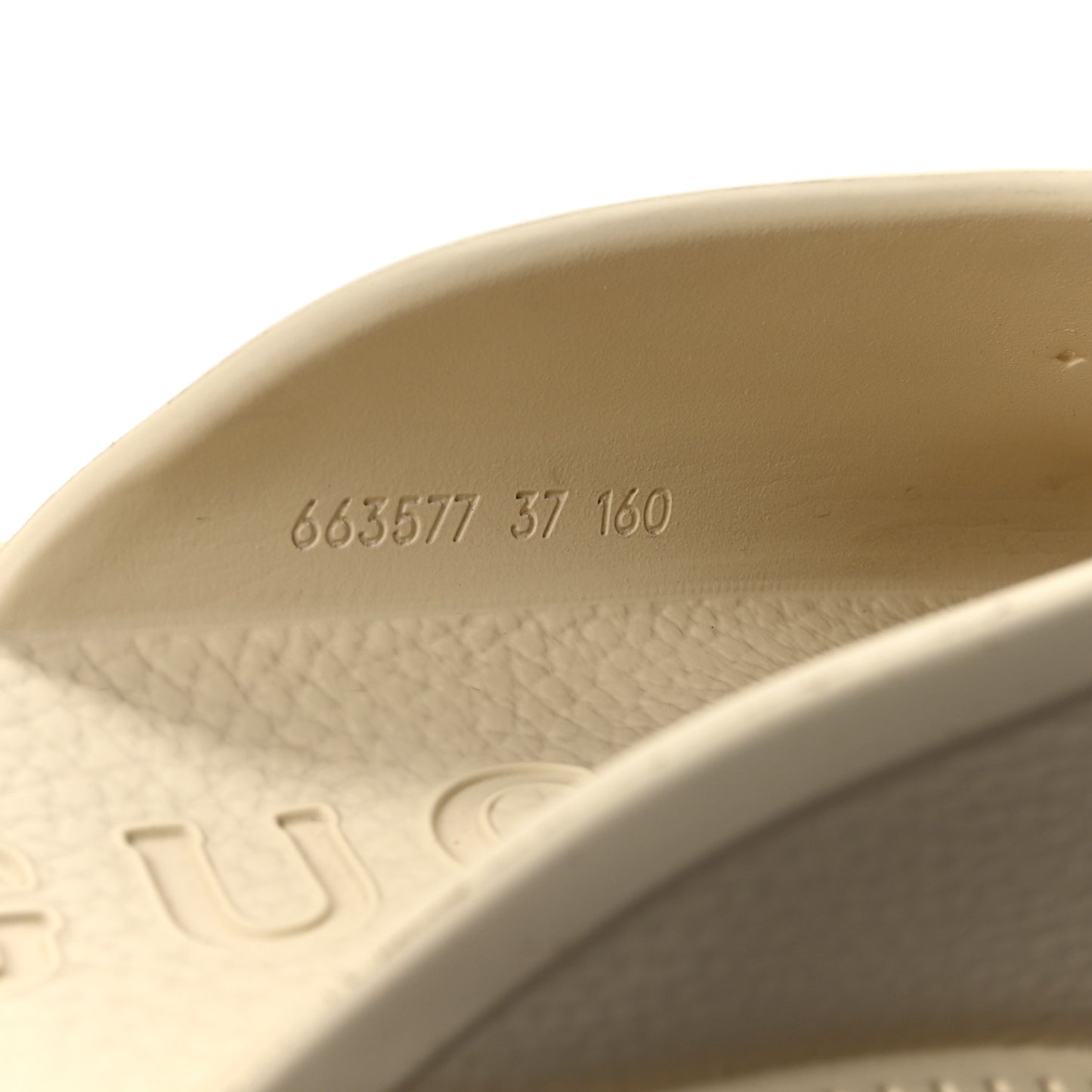 Rubber Monogram GG Go Through Platform Slide Clogs 37 Mystic White