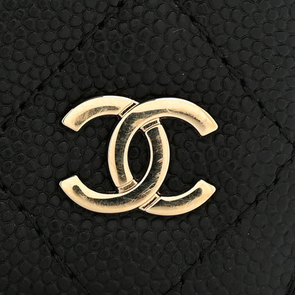 Chanel Caviar Quilted Zip Around Notebook Agenda Cover Black 9 of 9